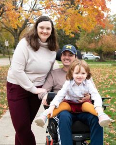 Brian Davis, Katy McNeil, and their daughter Ada